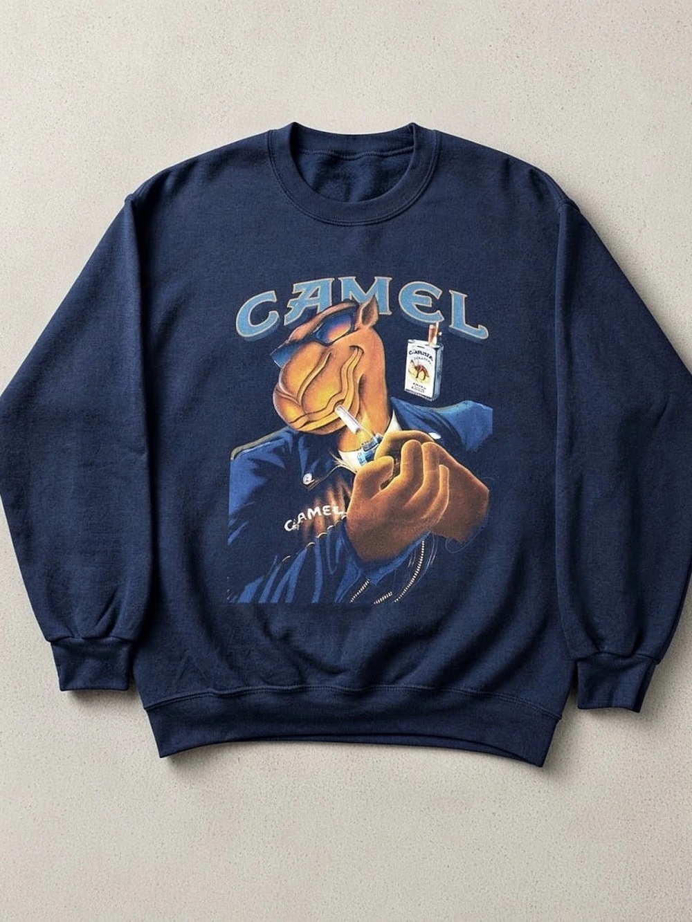 Graphic Crewneck Sweatshirt in Blue NWT